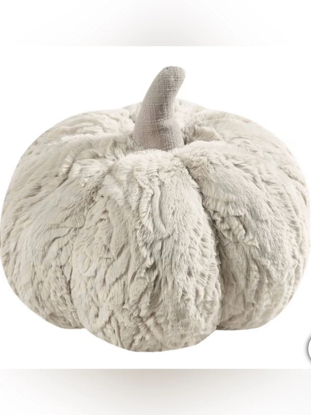 Plush Faux Fur Pumpkin Pillow NWT